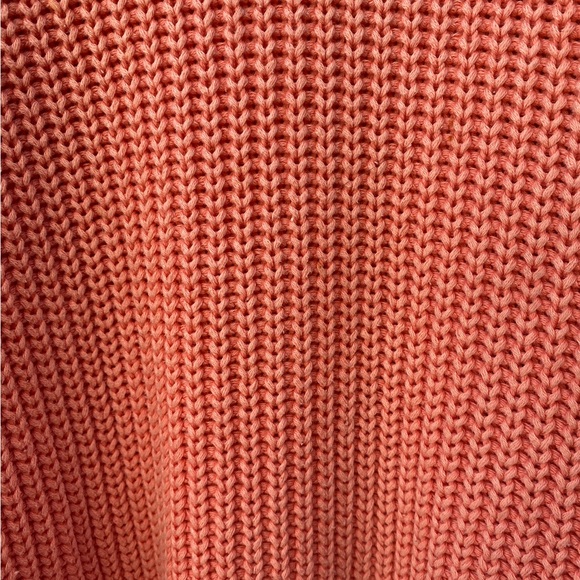 Anthropologie Maeve Women’s M MacKenzie Coral Chunky Knit Ribbed Sweater - Picture 7 of 11